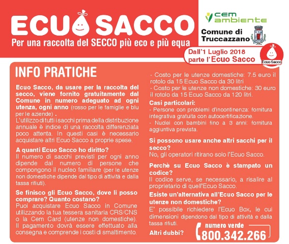 immagine locandina ecuo sacco comune di Truccazzano
